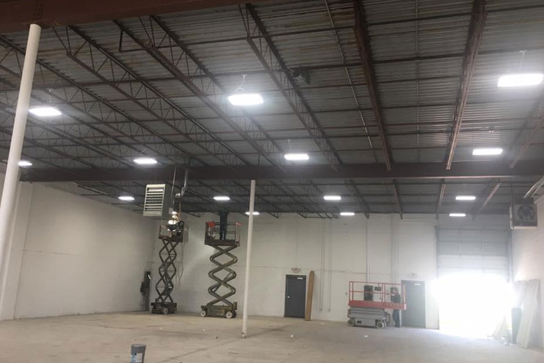 Industrial LED Light Installation